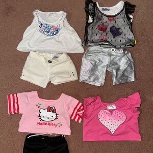 Build-A-Bear Colorful Outfit Set with Pink and Silver